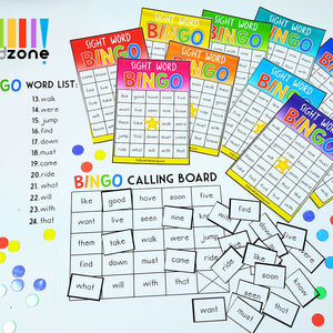 Editable Sight Word BINGO Game Pack