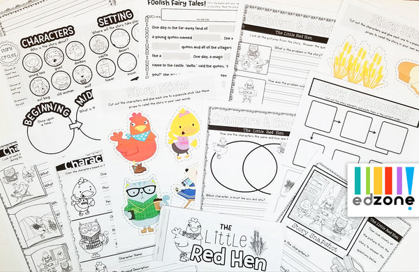 The Little Red Hen Literacy Pack - EdZonePub