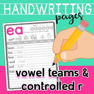 Handwriting with Vowels & Controlled R