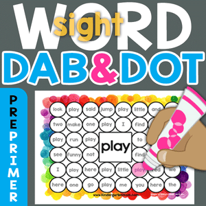 Sight Word Dab & Dot Worksheets