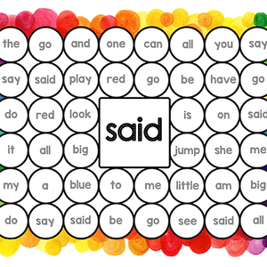 Sight Word Dab & Dot Worksheets